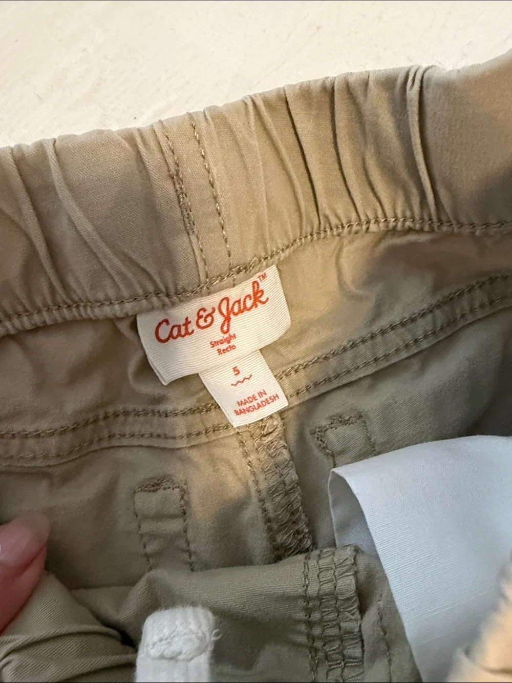 Boys size 5 cat & jack pull on pants khaki and grey bundle
